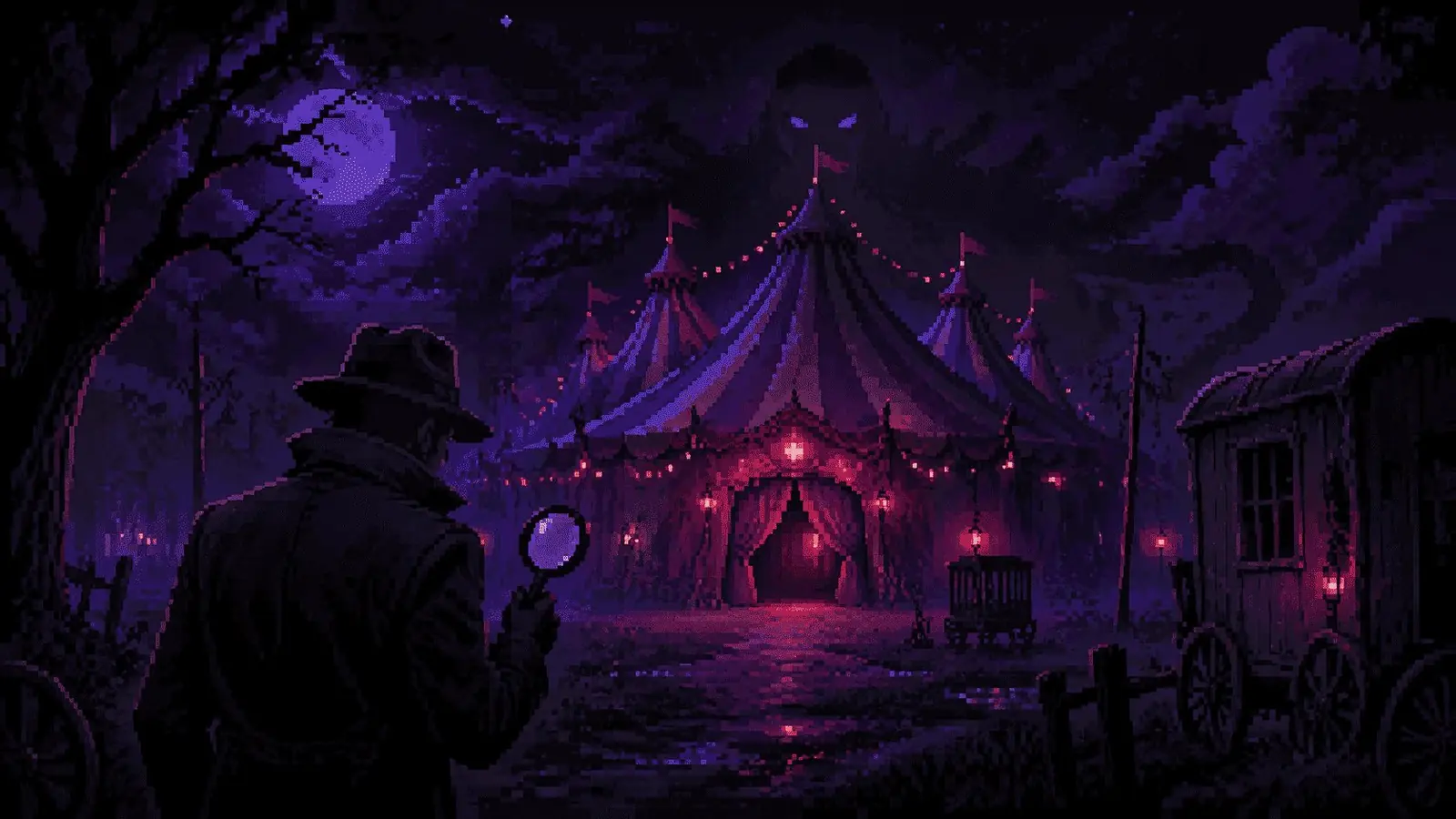 A scene from the Under the Big Top detective mystery